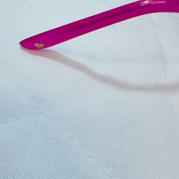 Juicy Couture Womens Aviator Sunglasses Gold Tone Metal Stylish Mirror Heart New - Picture 4 of 9